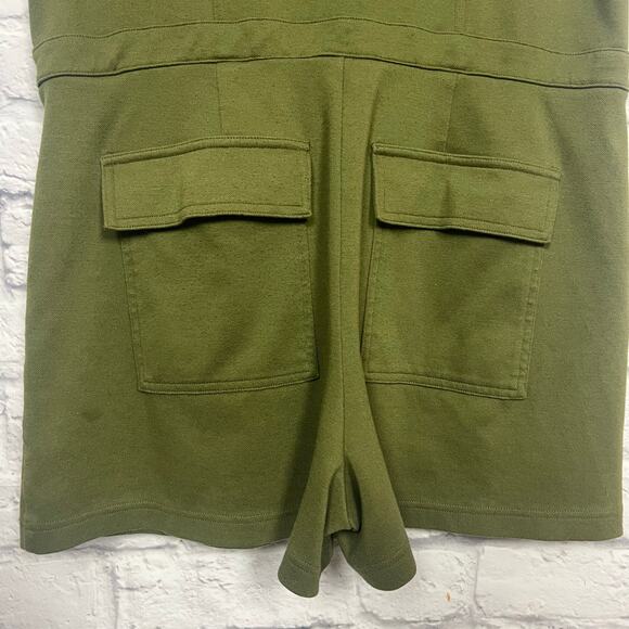 CAbi Squad Romper Olive Green Shorts Jumpsuit - Picture 8 of 9
